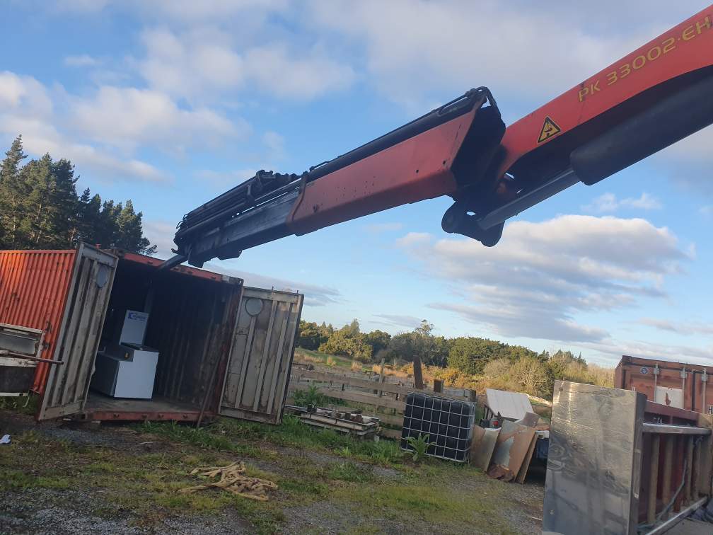 Precision Machinery Lift into Shipping Container